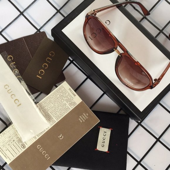 Womens Gucci Brown Sunglasses GU0015
